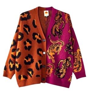 FARM Rio Mixed Wild Leopards Cardigan